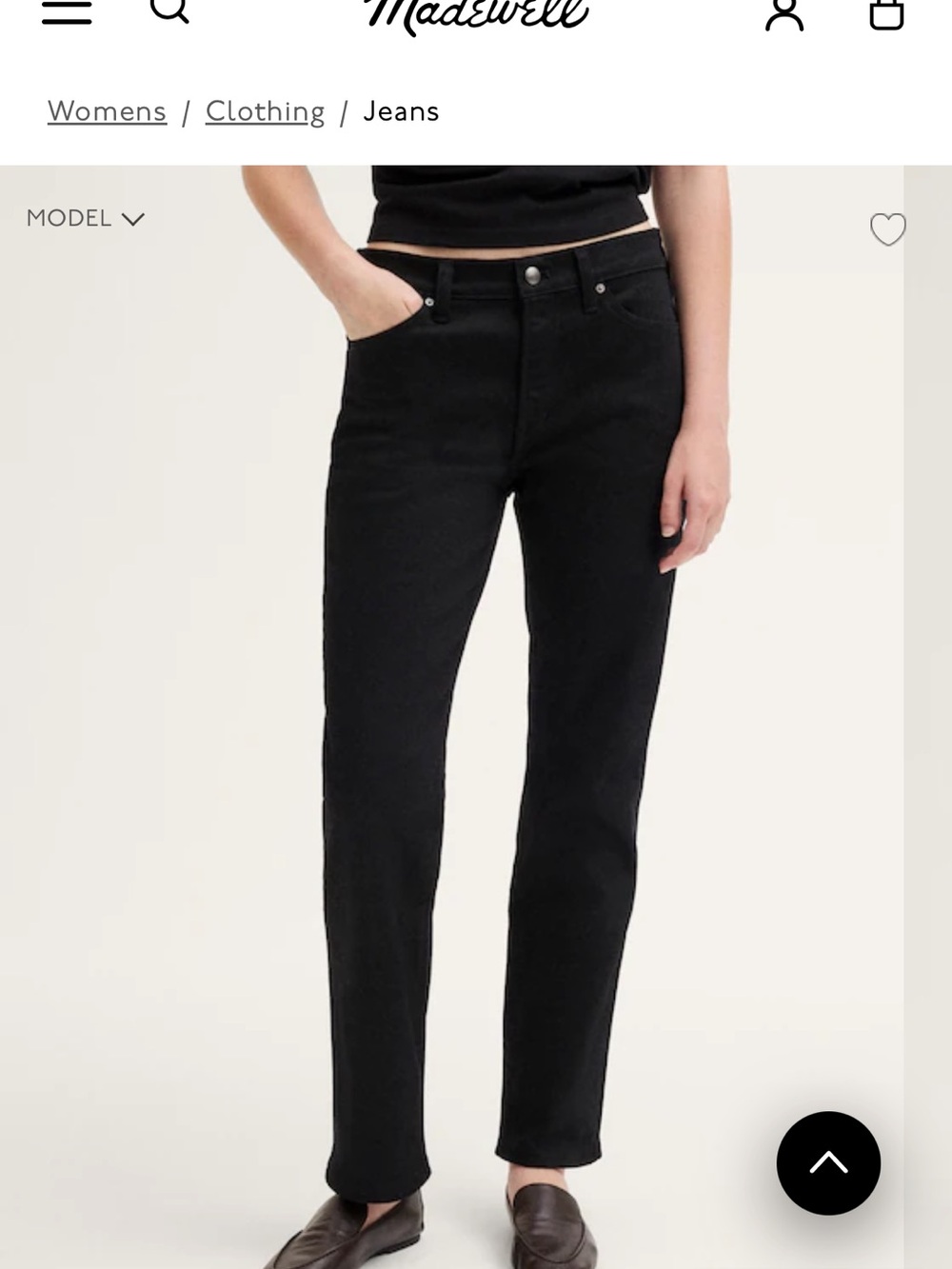Madewell Straight-Leg High-Rise Jeans in Black